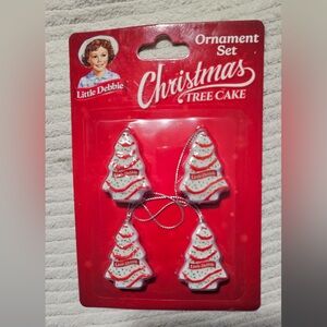 Ruz Little Debbie Christmas Tree Cake Ornament Set of 4